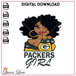 Packers Girl SVG, football Vector, NFL SVG, Sport PNG, Green Bay Packers logo PNG, Packers Vector.