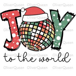 joy to the world, retro christmas png, christmas png