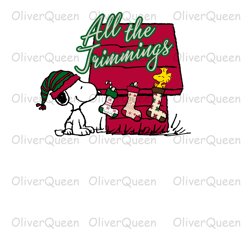 peanuts all the trimmings snoopy, christmas png, christmas png sublimation