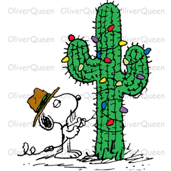 peanuts spike s holiday cactus, christmas png, christmas png sublimation