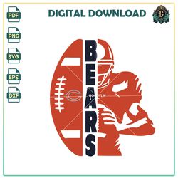 chicago bears png, nfl svg, football vector, clipart