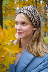 leopard brown felt hat, animal print hat women,