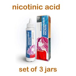 nicotinic acid for hair growth, hair loss, alopecia. to restore damaged, brittle and weakened hair