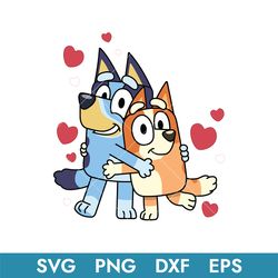 bluey and bingo valentine svg, bluey valentine, bluey, bluey svg, blue, bluey characters, bluey dog, buey, bv01