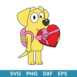 bluey lucky valentine svg, bluey valentine svg, bluey, bluey svg, blue, bluey characters, bluey dog, buey, bv03