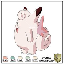 fairy pink pokemon clefable anime svg