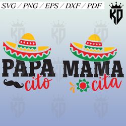 papacito svg, mamacita svg, cinco de mayo svg, couples cinco de mayo, matching couples shirt