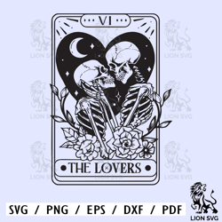 the lovers svg, the lovers tarot card svg, skeleton lovers svg, valentine skeletons svg, tarot card svg