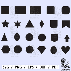 basic shapes svg, basic shapes clipart, basic shapes vector, basic shapes clip art, cricut & silhouette, dxf, ai, pdf