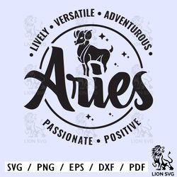 aries svg, aries astrological sign, digital download, horoscope svg, zodiac signs svg, perfect for t-shirts, mugs, aries