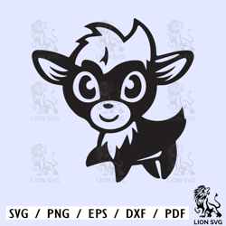 baby goat clip art silhouette vector clipart baby goat picture pdf svg png dxf pdf webp cut file svg clipart commercial