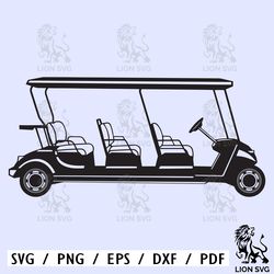 6 seater golf cart 2 svg, golf cart svg, golf car svg, golf svg, golf cart png, golf cart jpg, golf cart files, golf car