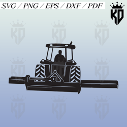 flail mower tractor svg, lawn mower svg, landscaping svg, flail mower clipart, files for cricut, cut files for silhouett