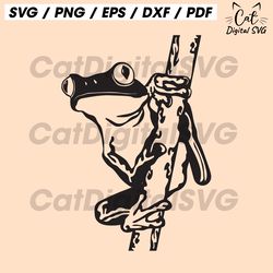 tree frog svg, frog svg, tree frog clipart, frog files for cricut, frog cut files for silhouette, frog png, frog dxf