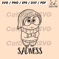 sadness inside out svg clip art files, inside out head, disneyland ears, digital, download, tshirt, cut file, svg