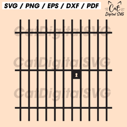 prison bars svg, jail bars svg, imprisoned, jailed, black bars. vector cut file cricut, silhouette, pdf png dxf, decal