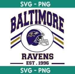 baltimore ravens est 1996 svg, baltimore ravens logo svg, nfl logo svg,nfl champion svg,super bowl 2024 svg