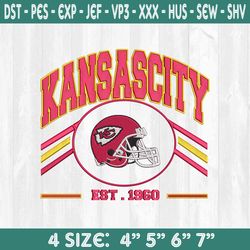 kansas city est 1960 embroidery designs, nfl embroidery, nfl champions embroidery, superbowl 2024