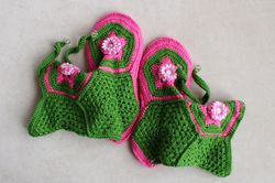 mid-calf home slipper boots in green, gift for her