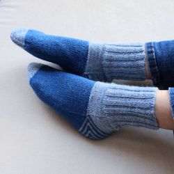 alpaca wool winter socks with spiral heel