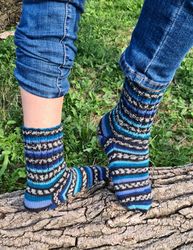 multicolor cozy winter socks