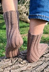 hand knit wool socks