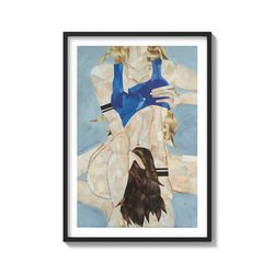 lesbian make love queer artwork on matte paper art print