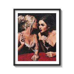 two young girls obscene proposal lesbian couple gifts on matte paper print