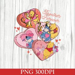 happy valentine's day png, winnie the pooh valentine, pooh and friend, cute valentine gift, magical valentines day png