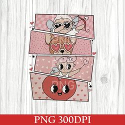 valentines day png, retro valentines png, valentines, cute valentines png, retro valentines characters png, trendy xoxo