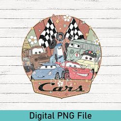 vintage cars movie established png, cars movie gift, birthday gift for disney fan, disneyland trip family png, cars png