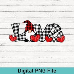 love valentine gnome valentine, valentine gnome buffalo plaid png, valentines day, valentines day png, val