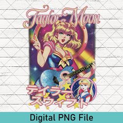taylor moon png, anime graphic cartoon png, swift png, moon scout png, eras png, gift for swiftie png, taylor swift mom