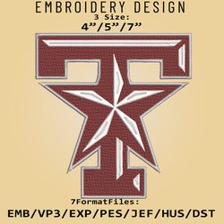 texas a&m aggies ncaa logo, embroidery design, ncaa texas a&m, embroidery files, machine embroider pattern