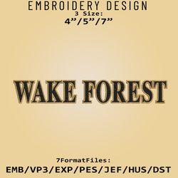 wake forest demon deacons logo ncaa, embroidery design, deacons ncaa, embroidery files, machine embroider pattern