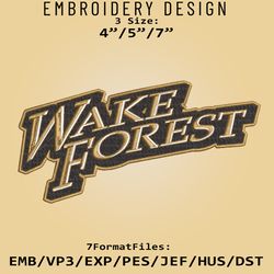 ncaa wake forest demon deacons logo, ncaa embroidery design, deacons, embroidery files, machine embroider pattern