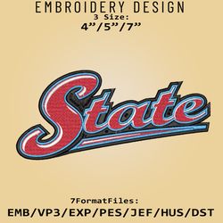 ncaa delaware state hornets logo, embroidery design, ncaa delaware state, embroidery files, machine embroider pattern