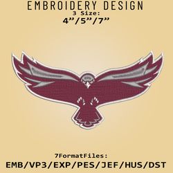 maryland eastern shore hawks ncaa logo, embroidery design, ncaa shore hawks, embroidery files, machine embroider pattern