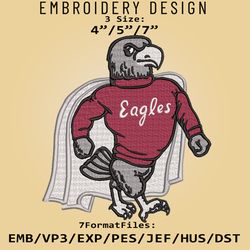 north carolina central eagles ncaa logo, embroidery design, ncaa eagles, embroidery files, machine embroider pattern