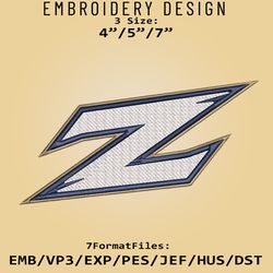 ncaa akron zips logo, embroidery design, akron zips ncaa, embroidery files, machine embroider pattern