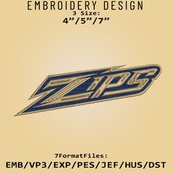 akron zips logo, ncaa embroidery design, ncaa akron zips, embroidery files, machine embroider pattern