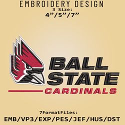 ball state cardinals logo ncaa, embroidery design, ball state ncaa, embroidery files, machine embroider pattern
