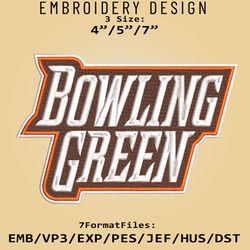 bowling green falcons logo, ncaa embroidery design, ncaa bowling green, embroidery files, machine embroider pattern