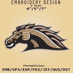 western michigan broncos logo ncaa, embroidery design ncaa, broncos, embroidery files, machine embroider pattern