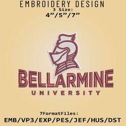 bellarmine knights logo ncaa, ncaa embroidery design, bellarmine knights, embroidery files, machine embroider pattern