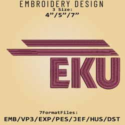 eastern kentucky colonels ncaa logo, embroidery design ncaa, colonels, embroidery files, machine embroider pattern