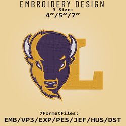 lipscomb bisons logo ncaa, embroidery design, lipscomb bisons ncaa, embroidery files, machine embroider pattern