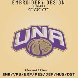 north alabama lions logo ncaa, embroidery design ncaa, north alabama lions, embroidery files, machine embroider pattern