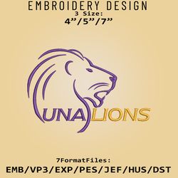 north alabama lions logo ncaa, ncaa embroidery design, north alabama lions, embroidery files, machine embroider pattern