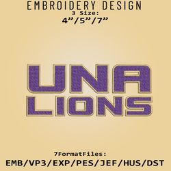 north alabama lions ncaa logo, embroidery design, ncaa north alabama lions, embroidery files, machine embroider pattern